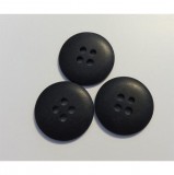 Fekete 4 lyukú 25 mm -es gomb 7 db -os kiszerelésben