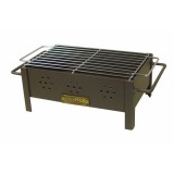 Fekete asztali grillsütő - ZORRO - természetes faszenes hőforrással