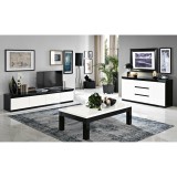 Fekete-fehér nappali bútor garnitúra TV-szekrénnyel – LM Roma Day