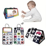 Fekete-Fehér Oktatószőnyeg Babáknak Piros - Kontrasztos Fejlesztő Játszószőnyeg Csecsemőknek