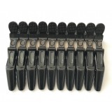 Fekete műanyag Cápa hajcsipesz (10 db) E-06