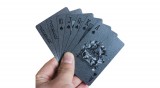 Fekete színű műanyag pókerkártya francia kártya plasztikkártya készlet