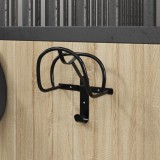 Fekete vas falra szerelhető kantártartó