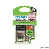 Feliratozógép szalag, 12 mm x 3 m, tartós, DYMO 'D1', narancssárga-fekete