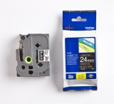 Feliratozógép szalag, 24 mm x 8 m, BROTHER, fekete-fehér