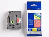 Feliratozógép szalag, 24 mm x 8 m, BROTHER, TZe-451 piros-fekete (QPTTZ451)