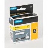 Feliratozógép szalag, flexibilis, 19 mm x 3,5 m, DYMO "Rhino", sárga-fekete