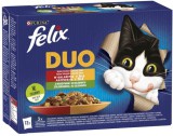Felix Fantastic Duo alutasakos macskaeledel - Házias válogatás zöldséggel aszpikban - Multipack (1 karton | 12 x 85 g) 1020 g