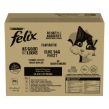 Félix Felix Fantastic alutasakos macskaeledel válogatás zselében - marha, csirke, tonhal, tőkehal 2 x (120 x 85 g)