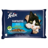Félix Felix Fantastic Halas Válogatás lazaccal, pisztránggal és zöldségekkel 12 x (4 x 85 g)