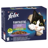 Félix Felix Fantastic Vegyes Válogatás marhával, csirkével, lazaccal, pisztránggal és zöldségekkel 12 x 85 g