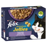 Félix Felix Sensations Jellies Vegyes Válogatás pulykával, báránnyal, makrélával, heringgel 12 x 85 g