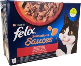 Félix Felix Sensations Sauces alutasakos macskaeledel – Házias válogatás szószban – Multipack (6 karton | 72 alutasak | 72 x 85 g) 6.12kg