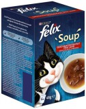 Félix Felix Soup házias, húsos válogatás leveses szószban macskáknak (25 csomag | 25 x 6 x 48 g | 150 adag leves) (25 x 6 x 48 g) 7.2 kg