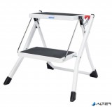 Fellépő, összecsukható, 2 lépcsőfokos, acél, KRAUSE "Picoly"