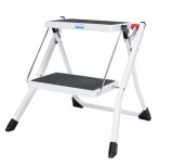 Fellépő, összecsukható, 2 lépcsőfokos, acél, KRAUSE "Picoly"