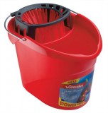 Felmosóvödör, csavarókosárral, VILEDA "Supermop", piros