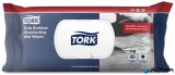 Felületfertőtlenítő tisztítókendő, nedves, 1 rétegű, 60 lap, visszazárható csomag, TORK, citrus