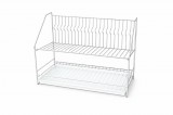 Fém Emeletes Edényszárító Műanyag Fehér Tálcával 40x42x23 cm