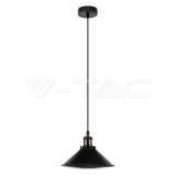 Fém Függeszték Lámpa Fekete