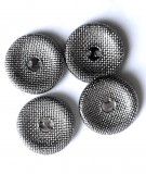 Fém hatású 2 lyukú gomb - 25 mm