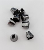 Fém zsinórvég grafit színű 3 mm -es zsinórhoz - 8 db/cs