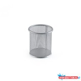 Fémhálós írószertartó pohár kerek Bluering(R) ezüst