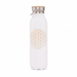 Fémkulacs - Élet Virága - Fehér - 600 ml  - Bodhi