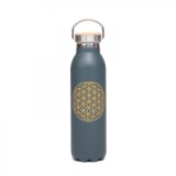 Fémkulacs - Élet Virága - Szürke - 1000 ml - Bodhi
