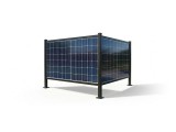 Fence extension structure for 1 solar panel