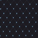 Fényháló Hideg Fehér-2x2 méter-Átlátszó Kábel-192 LED