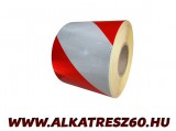 Fényvisszaverő csík piros-fehér jobb 141mm (P3864)
