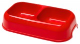 Ferplast Party 18 Dupla műanyag tál 2x0,6liter - piros
