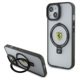 Ferrari FEHMP15MUSCAH iPhone 15 Plus 6.7" átlátszó keménytok gyűrűs állvány 2023 Collection MagSafe