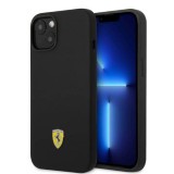 Ferrari FEHMSIP14SBK iPhone 14 6.1" fekete keménytok szilikon fém logó Magsafe