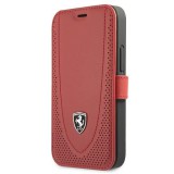 Ferrari FEOGOFLBKP12SRE iPhone 12 mini 5,4" piros könyv Off Track Perforált telefontok