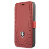 Ferrari FEOGOFLBKP12SRE iPhone 12 mini 5.4" red/red book Off Track Perforated