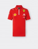 Ferrari galléros póló, Puma, csapat, női, piros, 2024