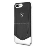 Ferrari Heritage iPhone 8 Plus kemény csíkos fekete tok (FEHTOHCI8LBK)