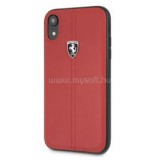 Ferrari Heritage iPhone XR kemény csikos piros tok (FEHDEHCI61RE)