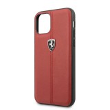 Ferrari iPhone 11 függőlegesen csíkozott kemény tok piros (FEHDEHCN61RE) (FEHDEHCN61RE) - Telefontok
