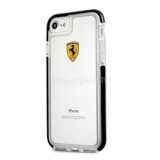 Ferrari iPhone 7 átlátszó fényes fekete tok (FEGLHCP7BK)