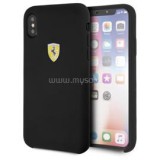 Ferrari iPhone X/XS SF szilikon fekete tok (FESSIHCPXBK)