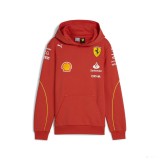 Ferrari kapucnis pulóver, Puma, csapat, gyerek, piros, 2024