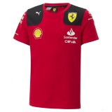 Ferrari környakú póló, Puma, csapat, gyerek, piros, 2023