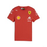 Ferrari környakú póló, Puma, csapat, gyerek, piros, 2024