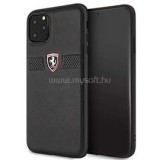 Ferrari Off Track iPhone 11 Pro Max fekete szemcsés bőrtok (FEOBAHCN65BK)