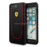Ferrari SF Pit Stop iPhone 7 Plus valódi karbon kemény fekete tok (FEPICHCP7LBK)
