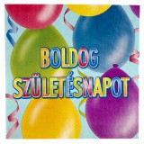 Festa Boldog születésnapot feliratos, 20 darabos szalvéta