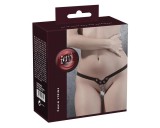 Fetish - szegecses, láncos tanga - fekete (S-L)